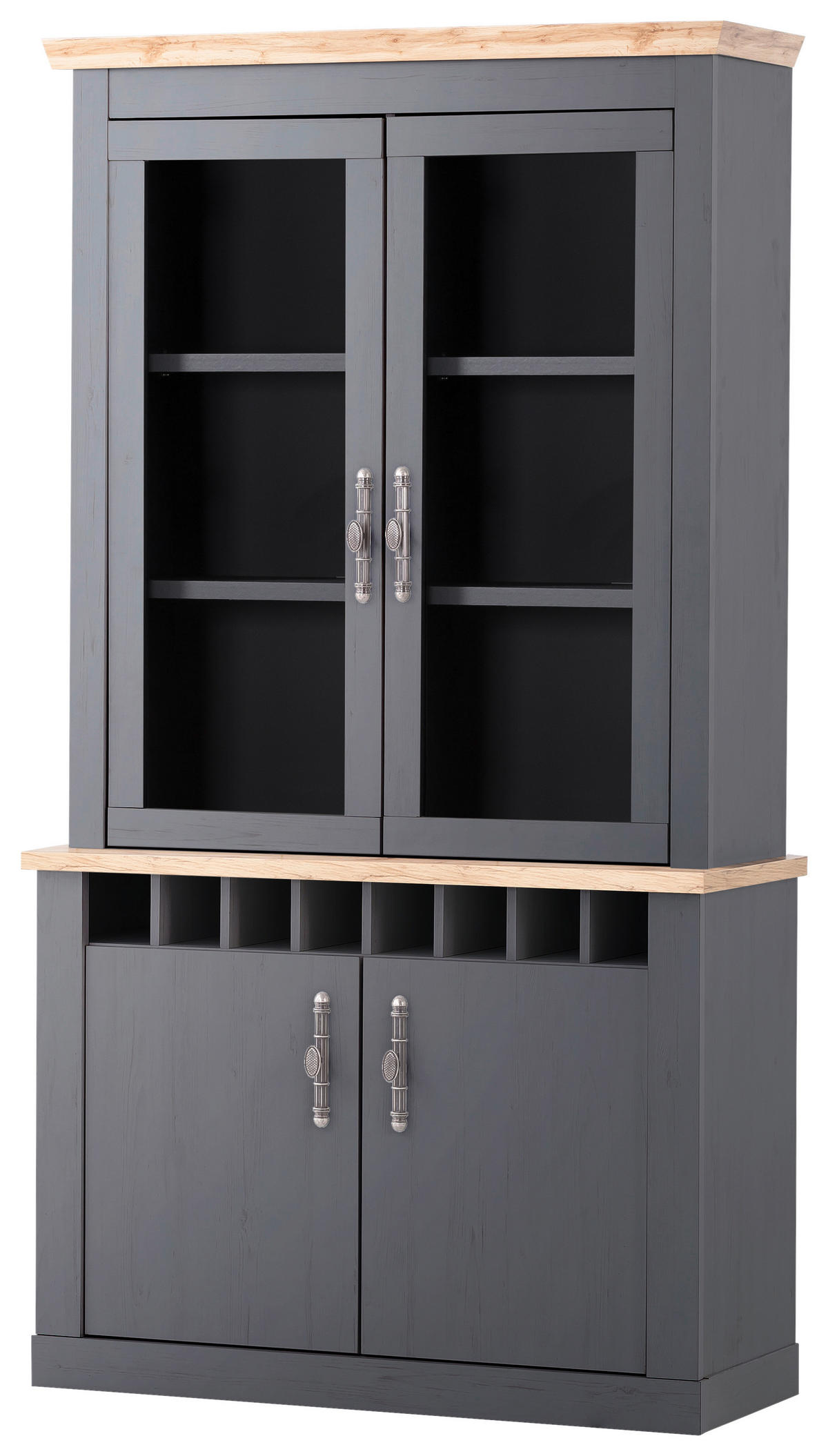 BUFFET 110/205/44 cm  in  - Anthrazit/Silberfarben, Design, Holzwerkstoff/Metall (110/205/44cm) - MID.YOU
