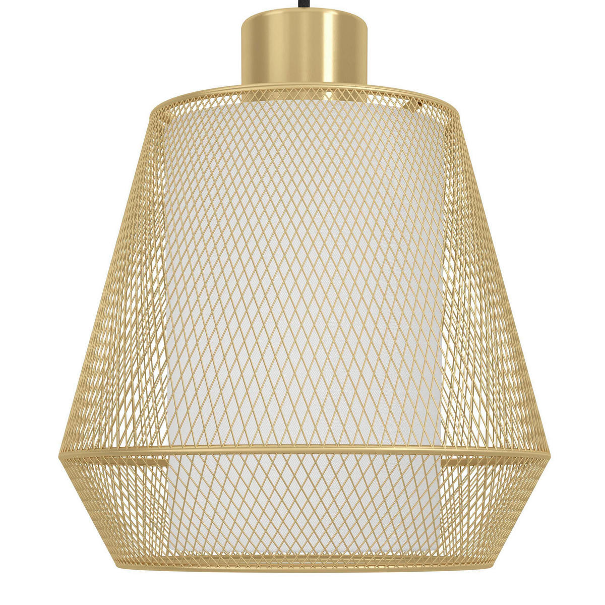 HÄNGELEUCHTE 88/18/110 cm  - Messingfarben/Schwarz, Basics, Textil/Metall (88/18/110cm) - Eglo