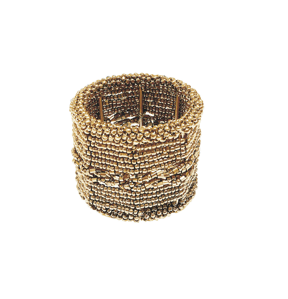 SERVIETTENRING   - Goldfarben, LIFESTYLE, Glas/Metall (5/4cm) - Ambia Home