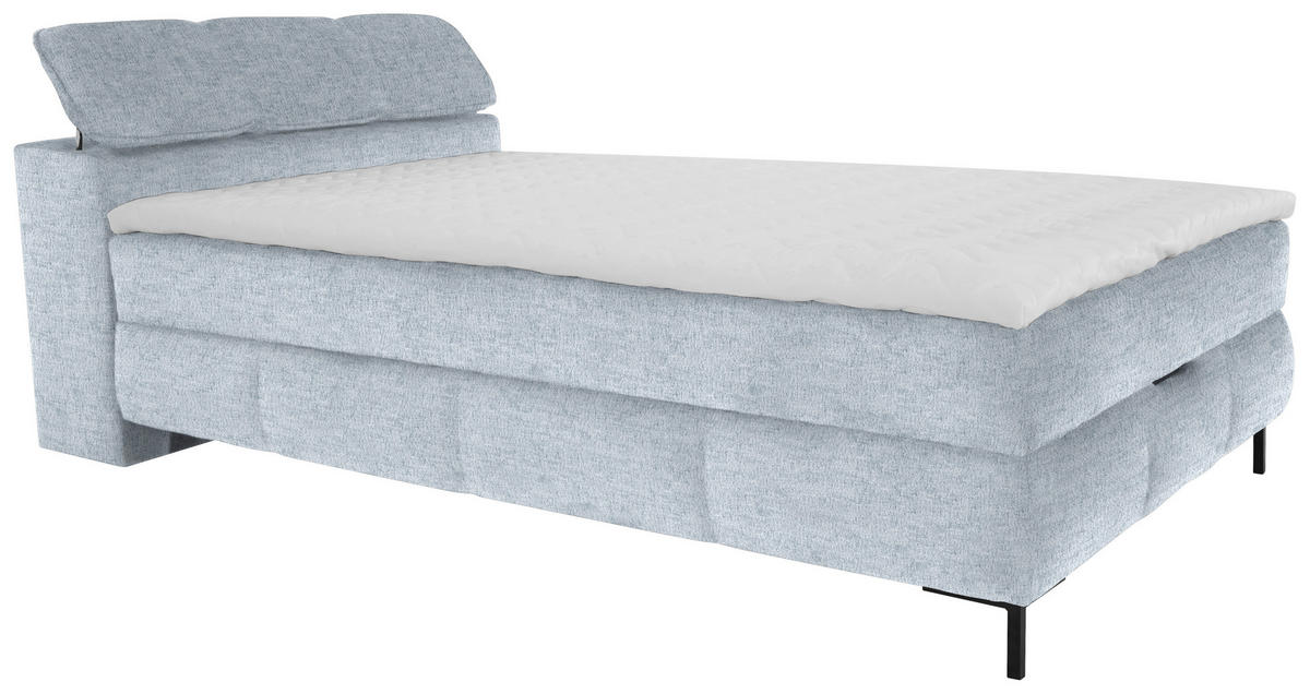 BOXBETT 120/200 cm  in Blaugrau  - Blaugrau/Schwarz, Konventionell, Holz/Holzwerkstoff (120/200cm) - Xora