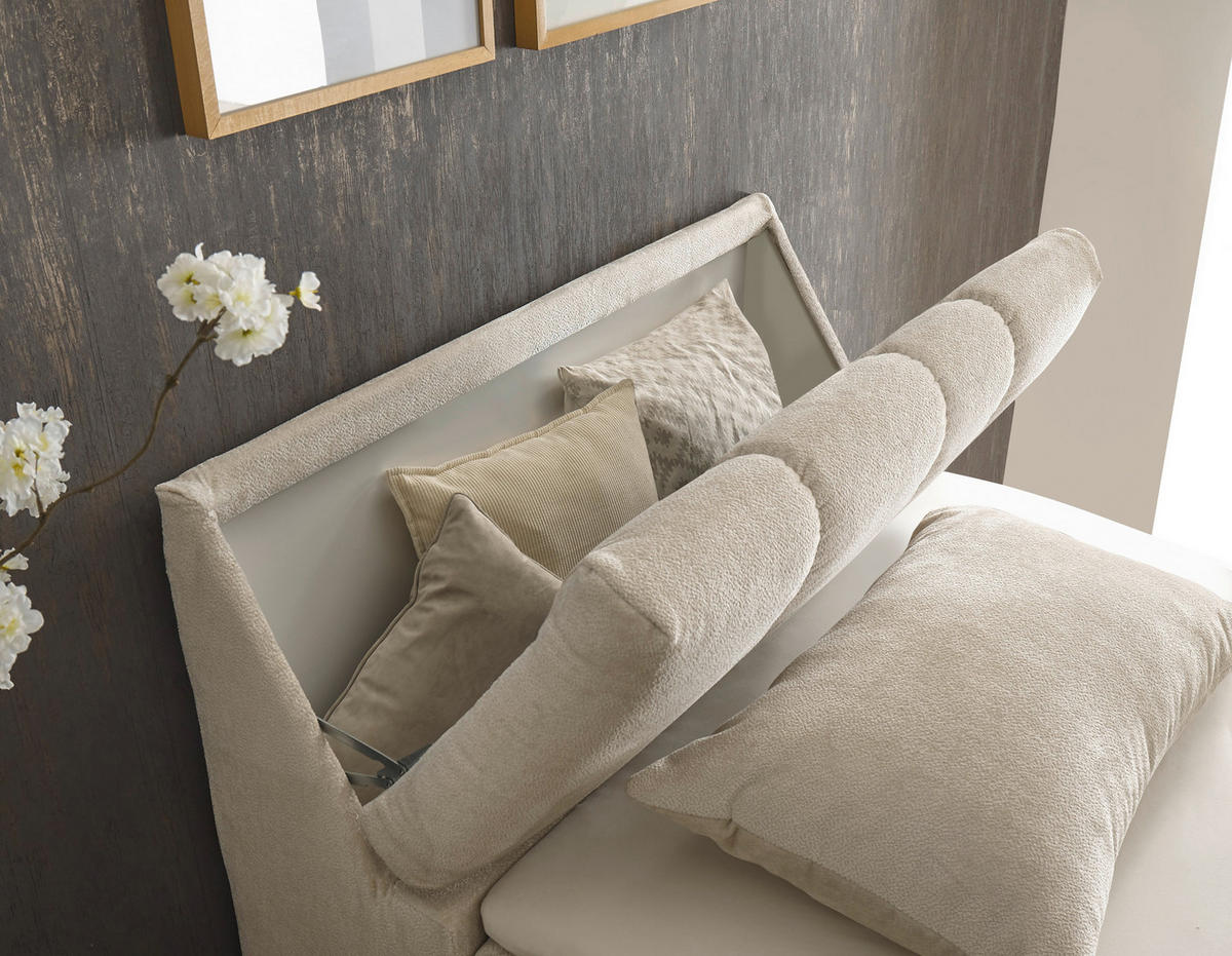 BOXBETT 120/200 cm  in Beige  - Beige/Schwarz, Modern, Holzwerkstoff/Kunststoff (120/200cm) - MID.YOU