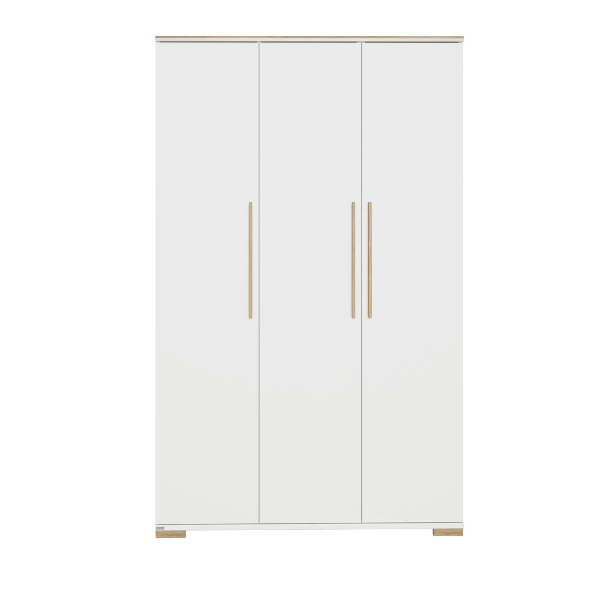 ORMAR ZA DJEČJU ODJEĆU  Enie  - bijela/boje hrasta, Basics, drvni materijal/drvo (123,50/200,40/55,60cm) - Paidi
