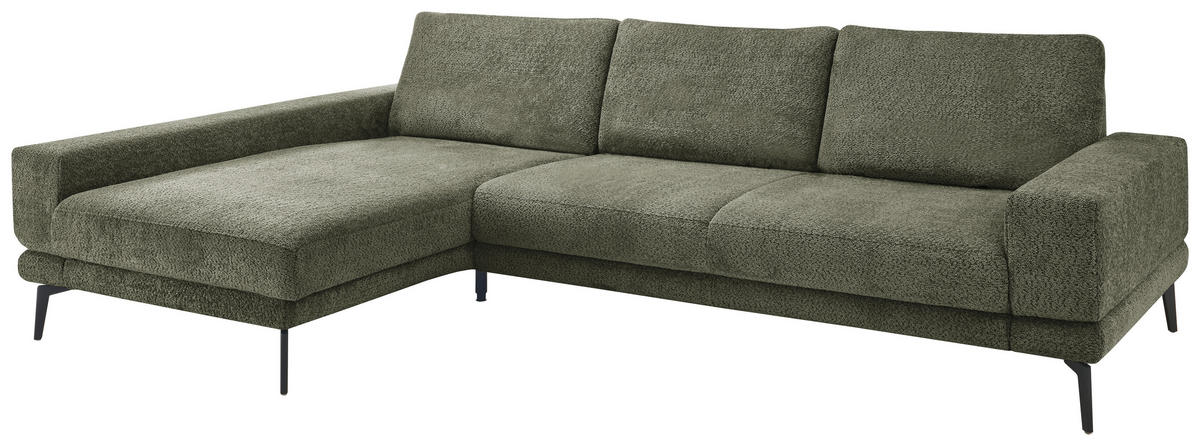 Freisteller von SetOne by Musterring ECKSOFA Olivgrün Chenille.