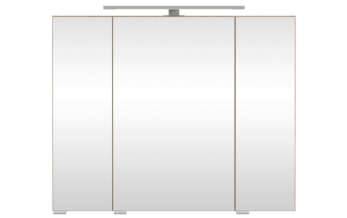 SPIEGELSCHRANK 80/64/20 cm  - Eichefarben/Silberfarben, KONVENTIONELL, Glas/Holzwerkstoff (80/64/20cm) - Xora