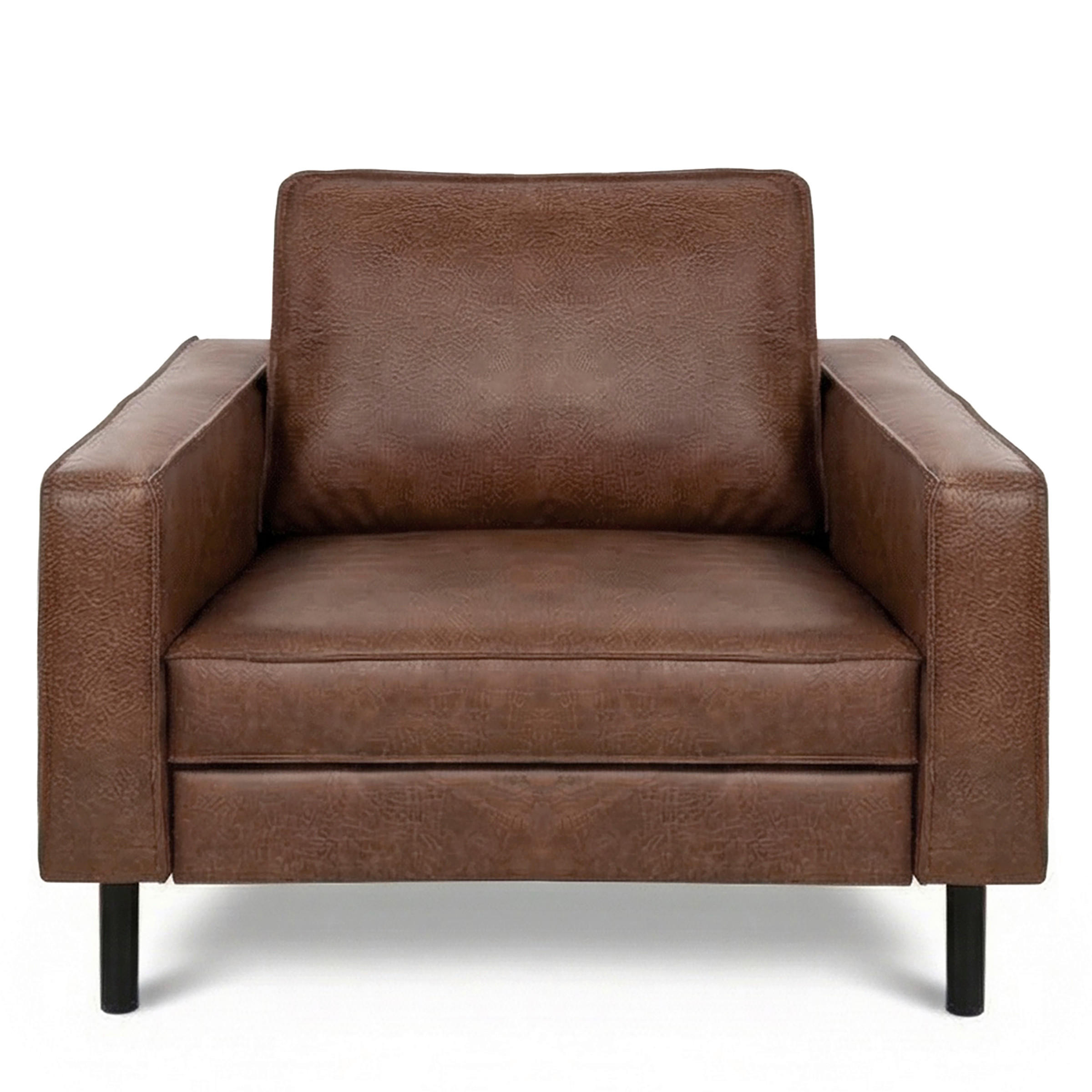 SESSEL Echtleder Braun  - Braun, Design, Leder (88/85/92cm) - Livetastic