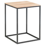 BEISTELLTISCH in Holz, Metall 40/40/54 cm  - Eichefarben/Schwarz, Design, Holz/Metall (40/40/54cm) - Johann Jakob