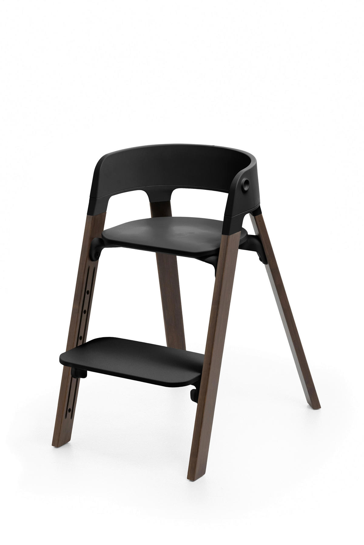 SET ZA STOLČEK ZA HRANJENJE  Steps Bundle  86/74/48 cm         črna  - črna, Basics, les (86/74/48cm) - Stokke