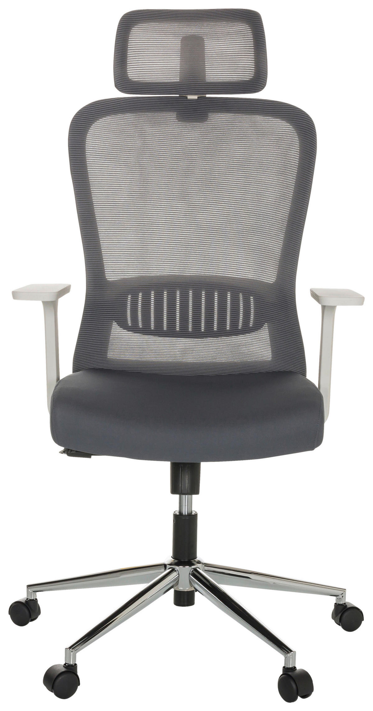 SNURRSTOL  i grå  - silver/grå, Basics, metall/textil (66/113-130/60cm) - MID.YOU
