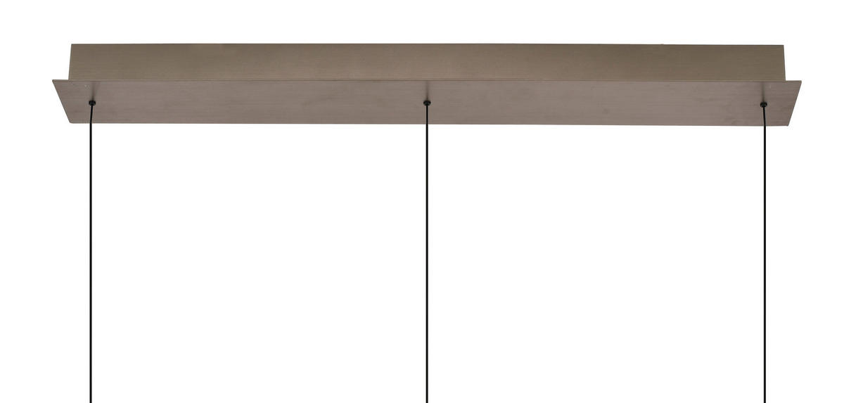 LED-HÄNGELEUCHTE Crema 96/150/22 cm  - Bronzefarben, Design, Glas/Metall (96/150/22cm)