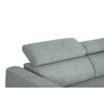ECKSOFA in Webstoff Grau  280/205 cm  - Schwarz/Grau, Design, Textil/Metall (280/205cm) - Xora