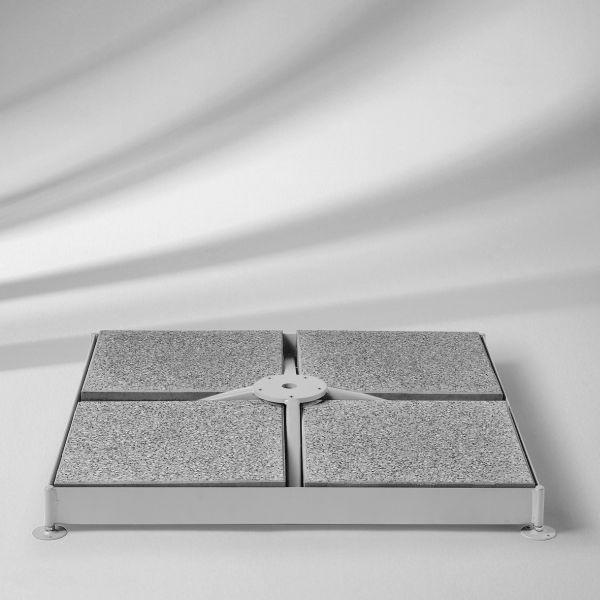SONNENSCHIRMSTÄNDER - Silberfarben, KONVENTIONELL, Metall (91/11,5-15,5/91cm) - Glatz