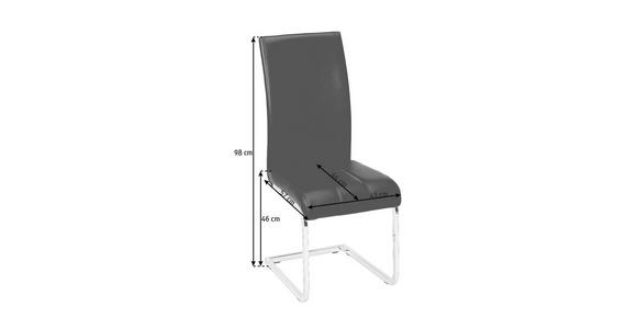 SCHWINGSTUHL in Metall, Textil Schwarz, Chromfarben - Chromfarben/Schwarz, Design, Textil/Metall (43/98/57cm) - Xora