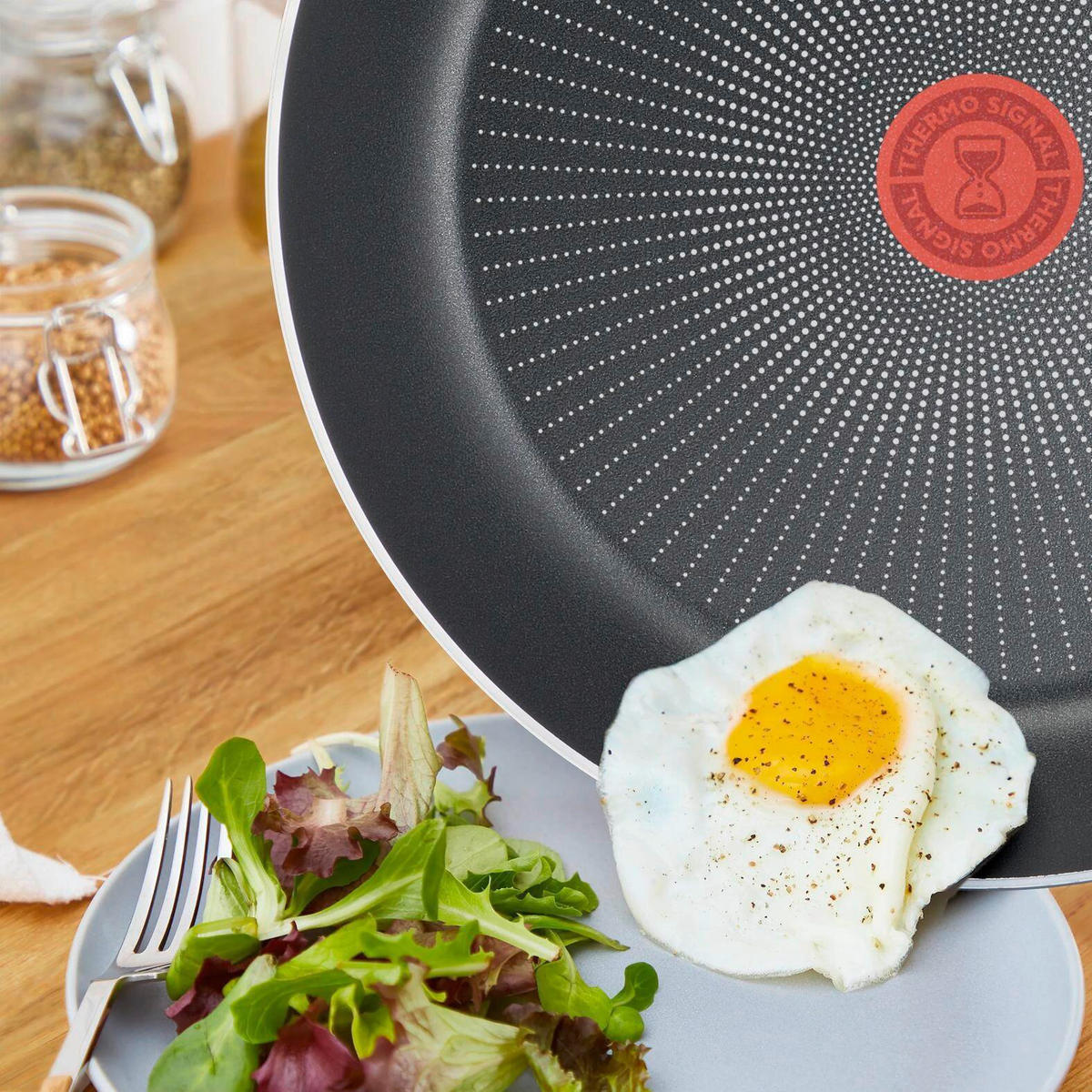 PFANNENSET TEFAL Duetto+ 3-teilig  - Edelstahlfarben/Schwarz, Basics, Metall - Tefal