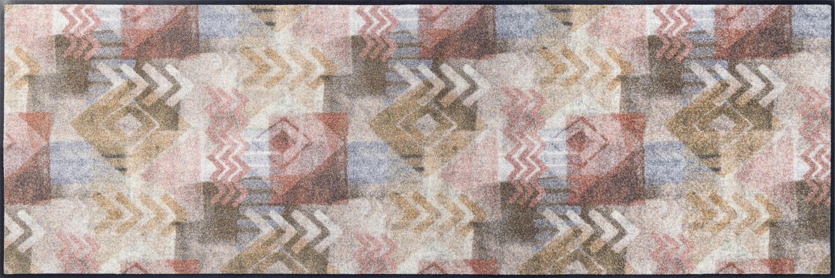 BĚHOUN, 60/180 cm, béžová, světle hnědá - béžová/světle hnědá, Design, textil/plast (60/180cm) - wash+dry