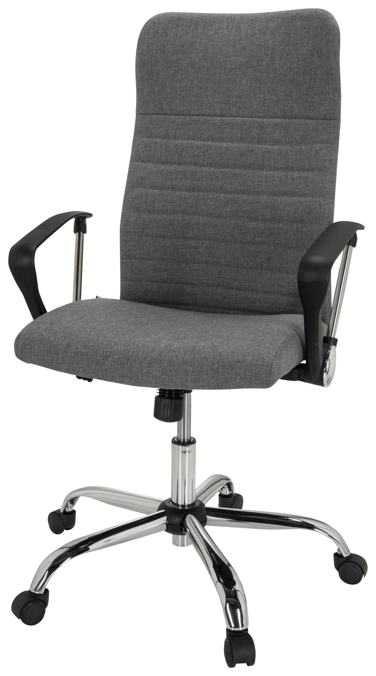SNURRSTOL  i flatväv grå  - silver/svart, Modern, metall/textil (72/113/55cm) - MID.YOU