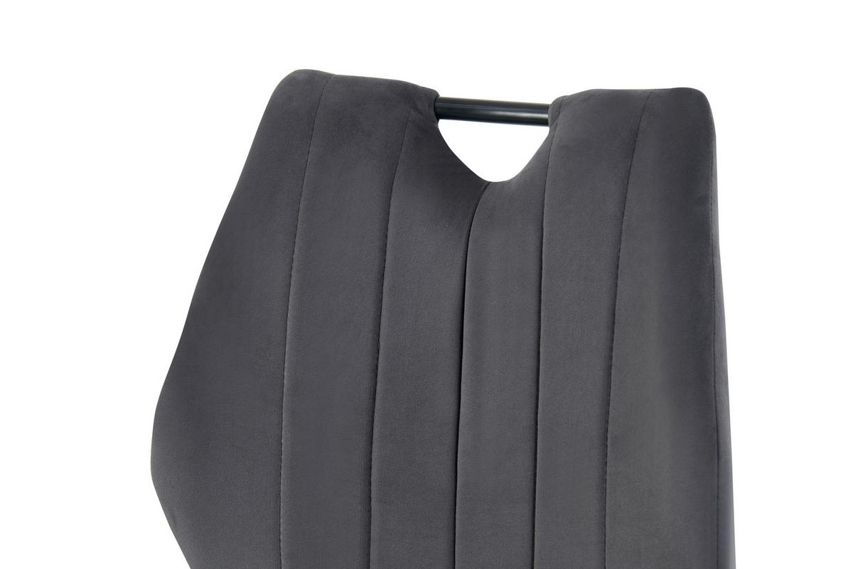 STUHL-SET 2 Stück  in Webstoff  - Anthrazit/Schwarz, MODERN, Textil/Metall (52/75/58cm) - MID.YOU