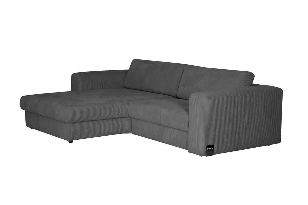 ECKSOFA JOOP Anthrazit Cord Rücken echt  - Anthrazit/Schwarz, KONVENTIONELL, Kunststoff/Textil (192/269cm) - Joop!