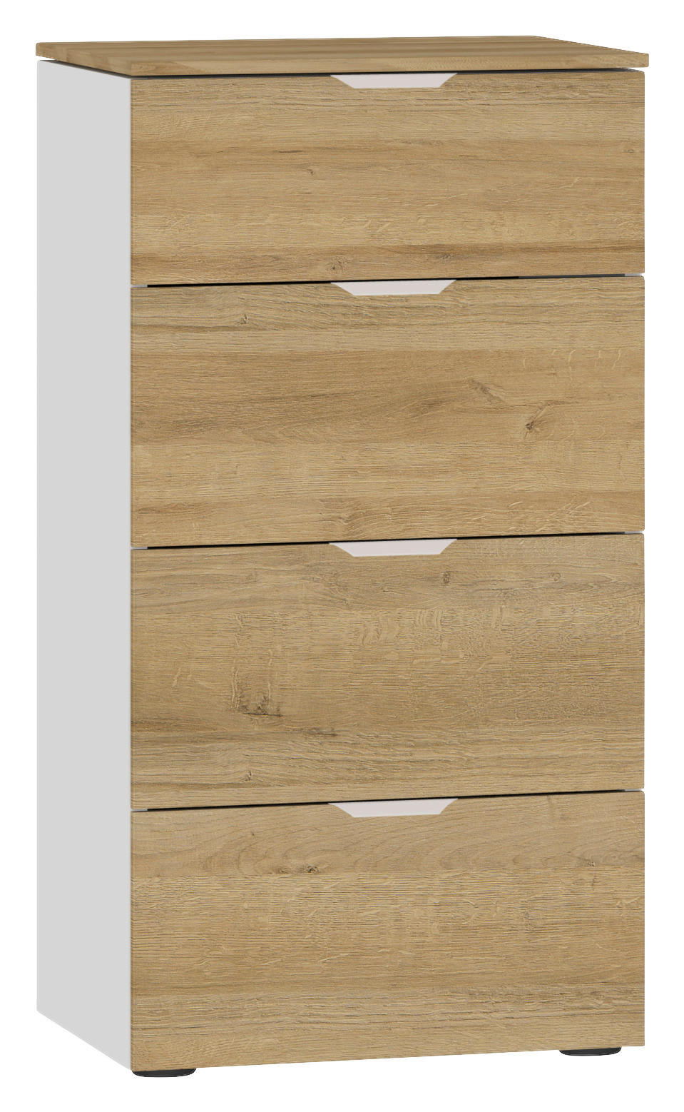 Jutzler Kommode Weiß, Eiche 45x87x43 cm
