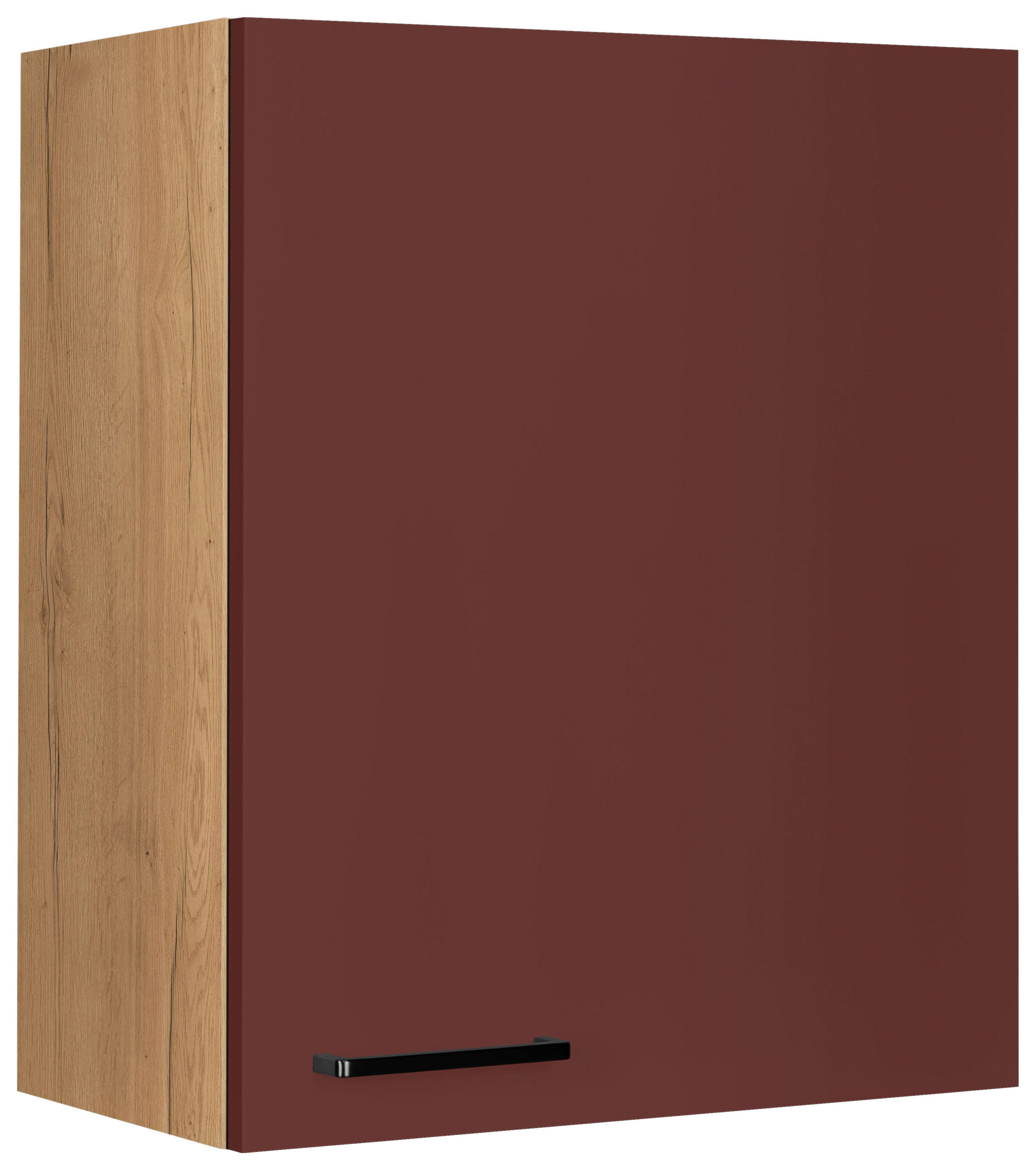 Nobilia Küchenoberschrank Easytouch Rot, Eiche 60x72x35 cm