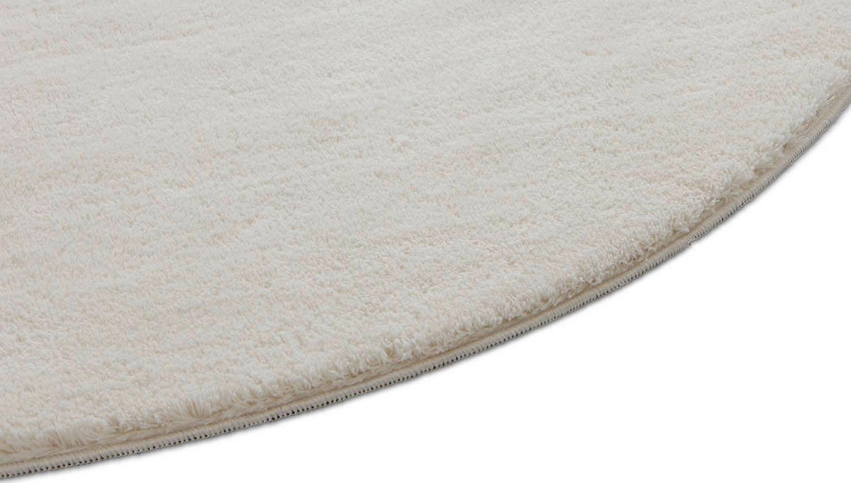 WEBTEPPICH Wohnzimmer 80 cm Fiona Creme rund  - Creme, KONVENTIONELL, Textil (80cm) - Novel