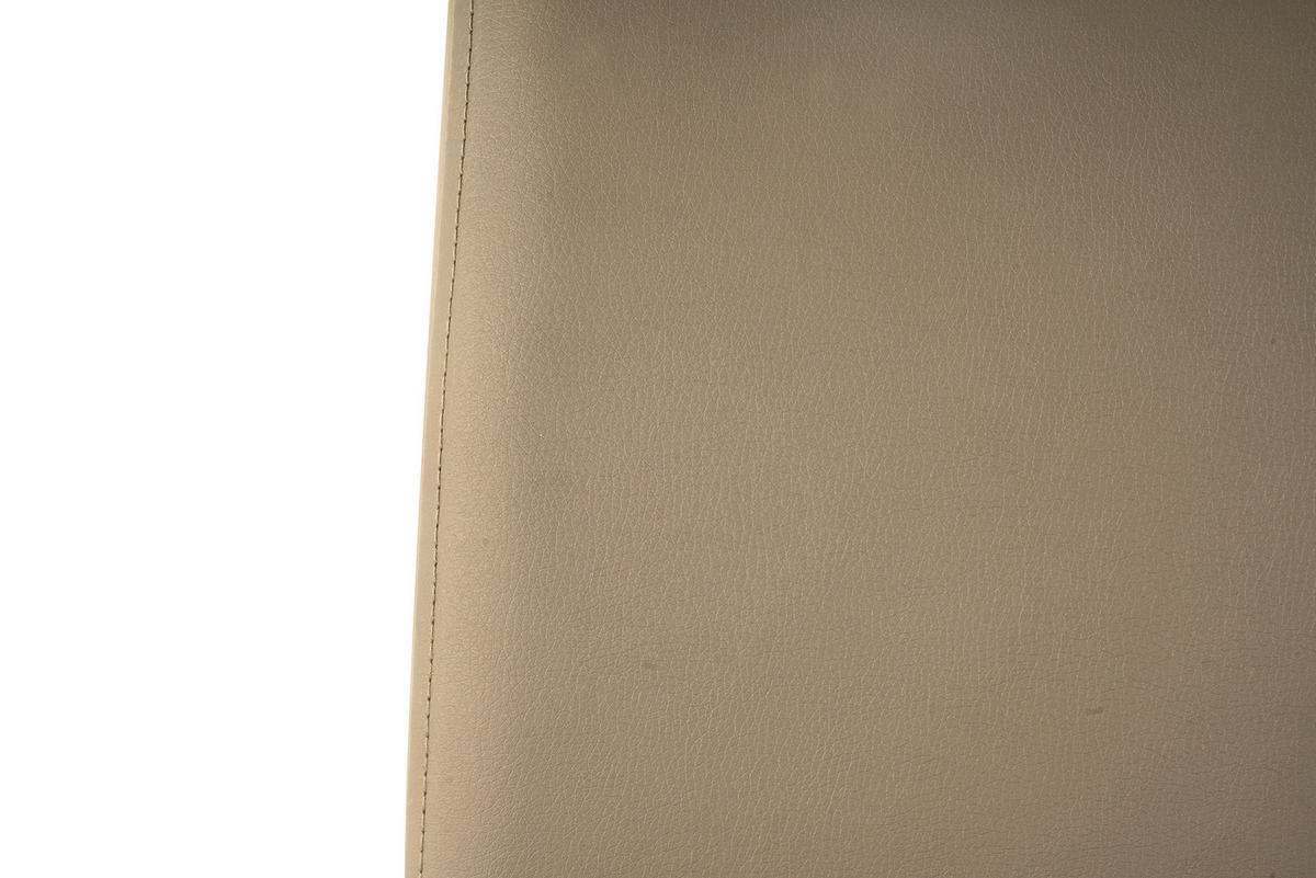 STUHL-SET 2 Stück  in Lederlook Kunststoff, Textil  - Taupe/Silberfarben, Design, Kunststoff/Textil (42/101/58cm) - Livetastic