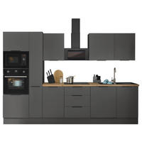 KÜCHENBLOCK   in Graphitfarben  - Schwarz/Graphitfarben, Basics, Holzwerkstoff/Metall (310/211/60cm) - Xora