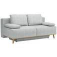BOXSPRINGSOFA Carla  mit Stoffauswahl, Rücken echt Grau  - Grau, Design, Holz/Textil (203/97/107cm) - Dieter Knoll