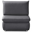 SCHLAFSESSEL in Flachgewebe Grau  - Grau, Design, Textil (90/89/83cm) - Novel