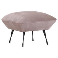 HOCKER in Textil Beige  - Beige/Schwarz, KONVENTIONELL, Textil/Metall (60/49/53cm) - MID.YOU