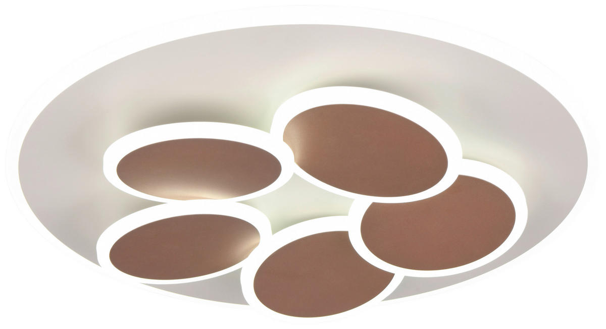 LED-DECKENLEUCHTE 49/7.5 cm   - Braun/Grau, Design, Metall (49/7.5cm) - Trio Leuchten