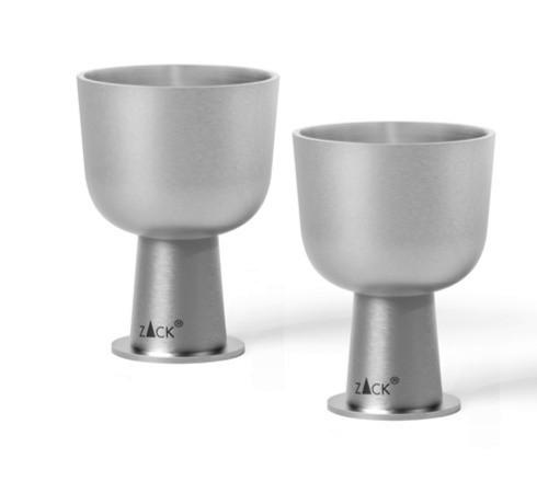 EIERBECHERSET Metall 2-teilig  - Edelstahlfarben, KONVENTIONELL, Metall (4,5/6,3cm) - Zack