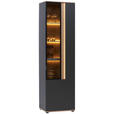 VITRINE Anthrazit  60,6/213,1/42 cm  - Anthrazit, Design, Glas/Holzwerkstoff (60,6/213,1/42cm) - Dieter Knoll