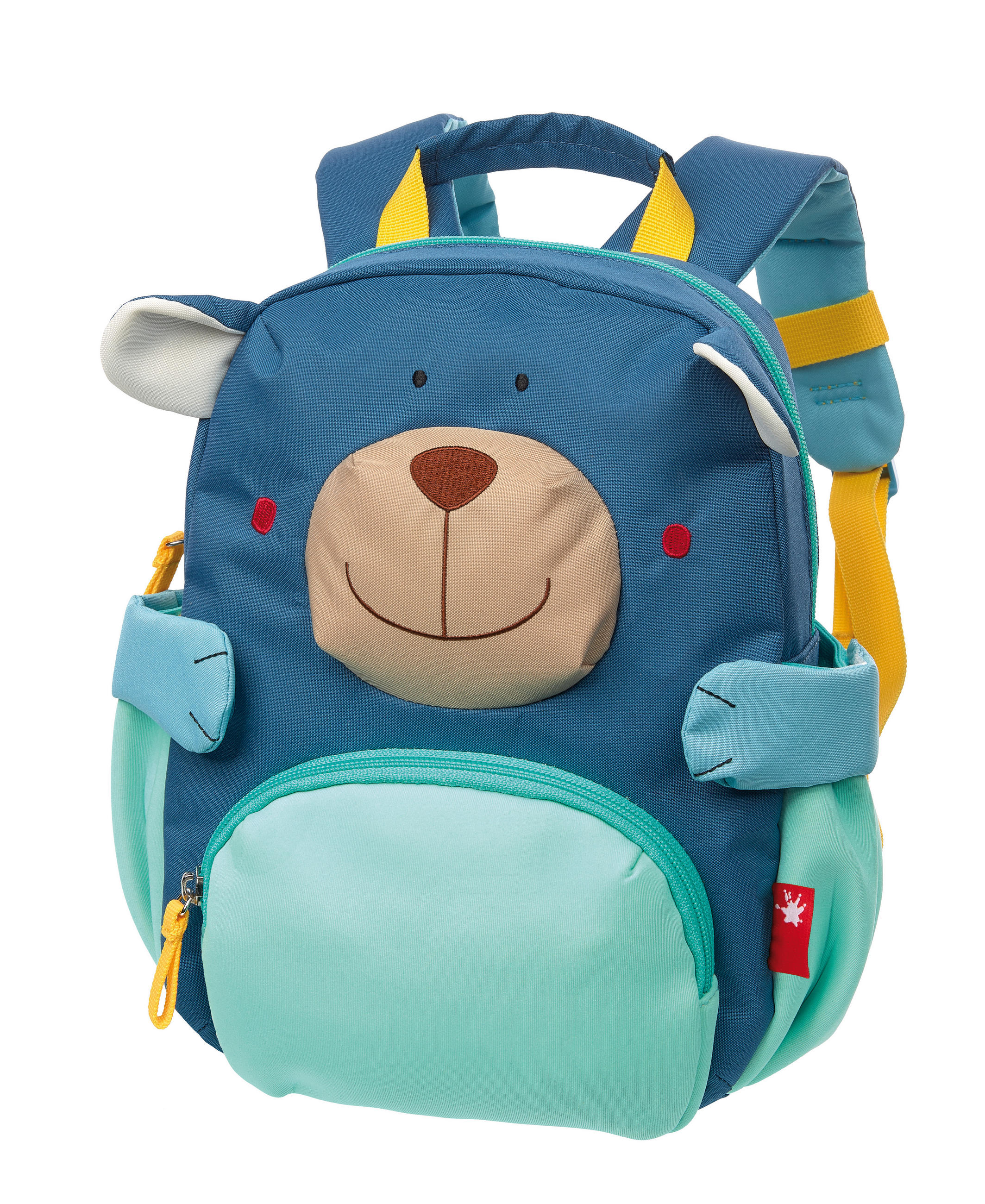 KINDERRUCKSACK Bär  - Dunkelblau/Hellblau, Basics, Textil (22/26/21cm) - Sigikid