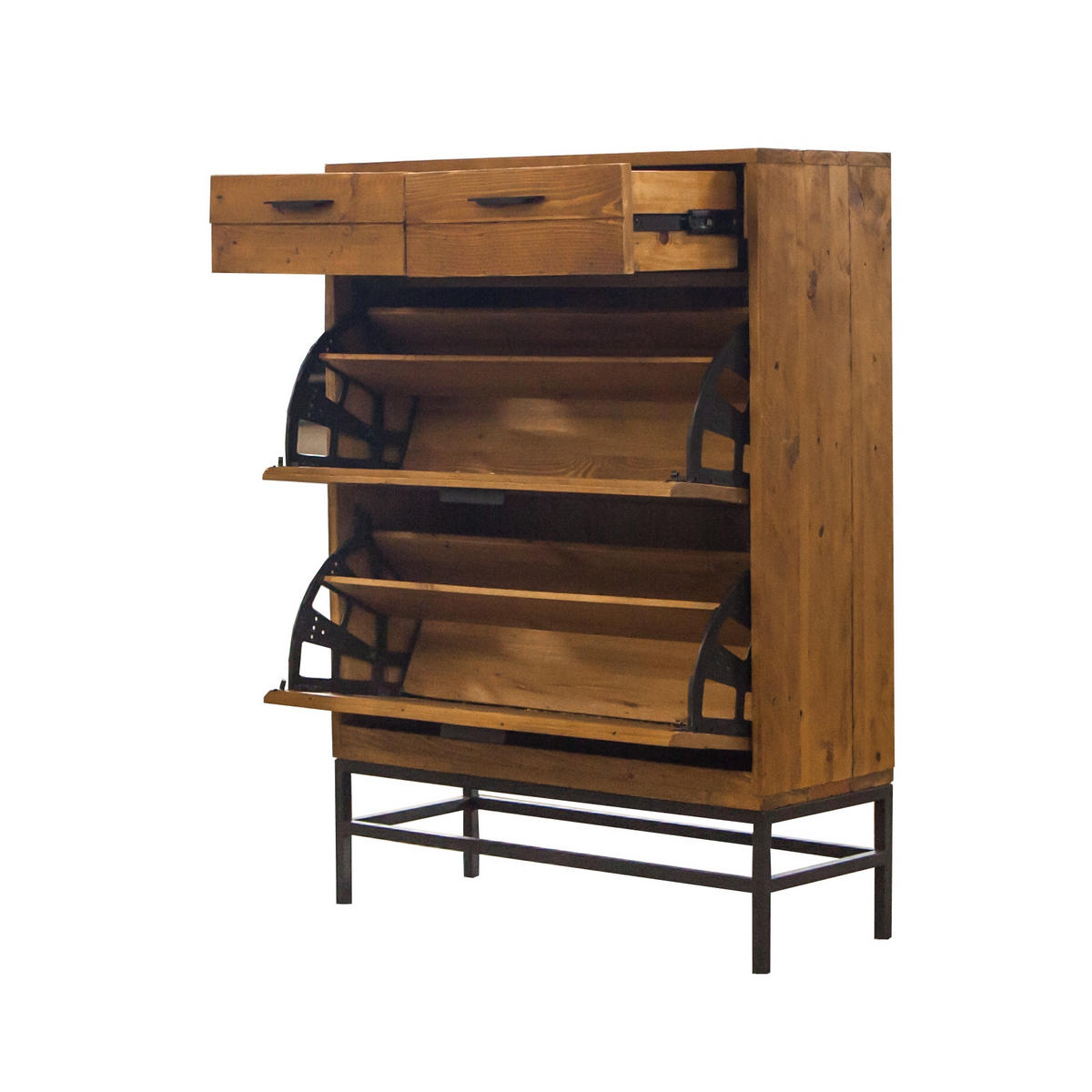 SKOGALLER  i 78/108/30 cm  - svart/pinjefärg, Trend, metall/trä (78/108/30cm) - Ambia Home