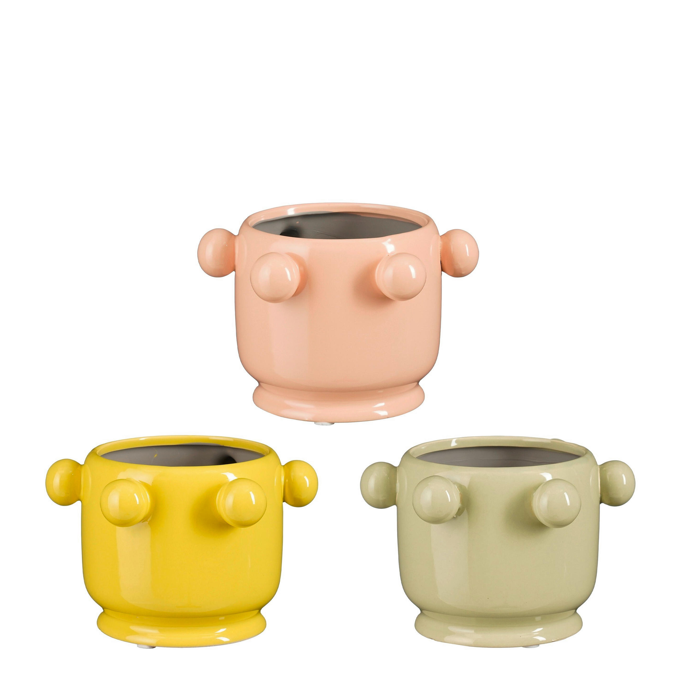 TEGLA ZA BILJKE keramika - pink/boje mente, Basics, keramika (17/11cm)