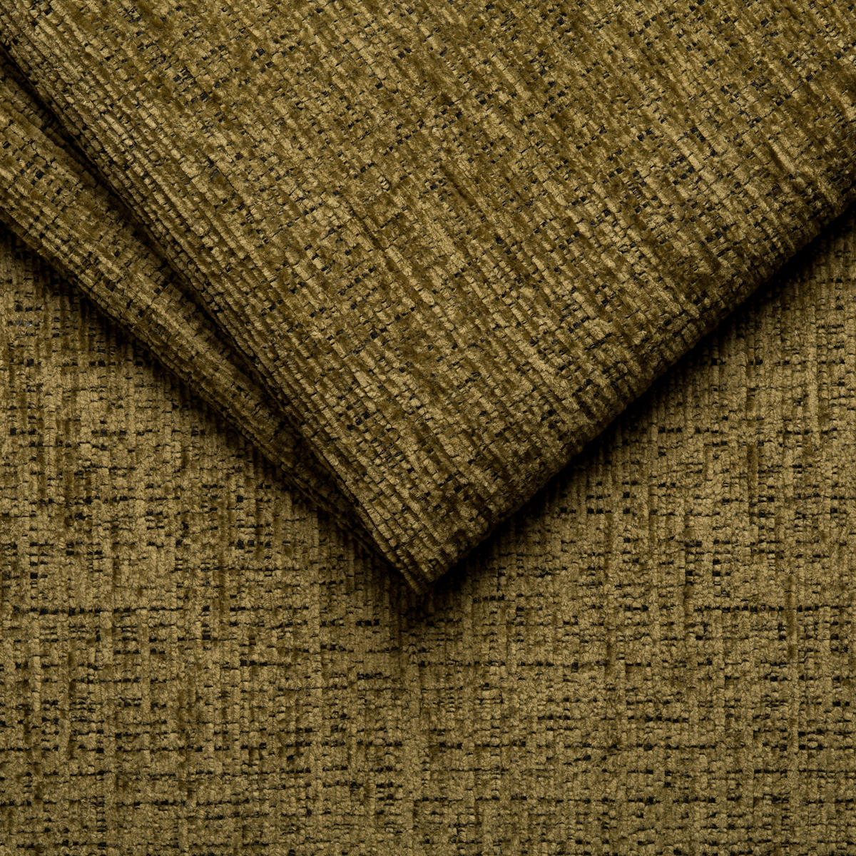 BIGSOFA Chenille Olivgrün  - Schwarz/Olivgrün, MODERN, Textil/Metall (300/112/121cm) - Xora