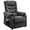 FERNSEHSESSEL in Velours Dunkelgrau  - Dunkelgrau/Schwarz, Design, Kunststoff/Textil (76/106/94cm) - Livetastic