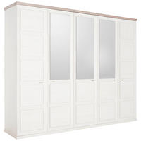 DULAP CU UȘI ROTATIVE gri, alb  - culoare nichel/alb, Lifestyle, sticlă/metal (255/209/60cm) - Hom`in