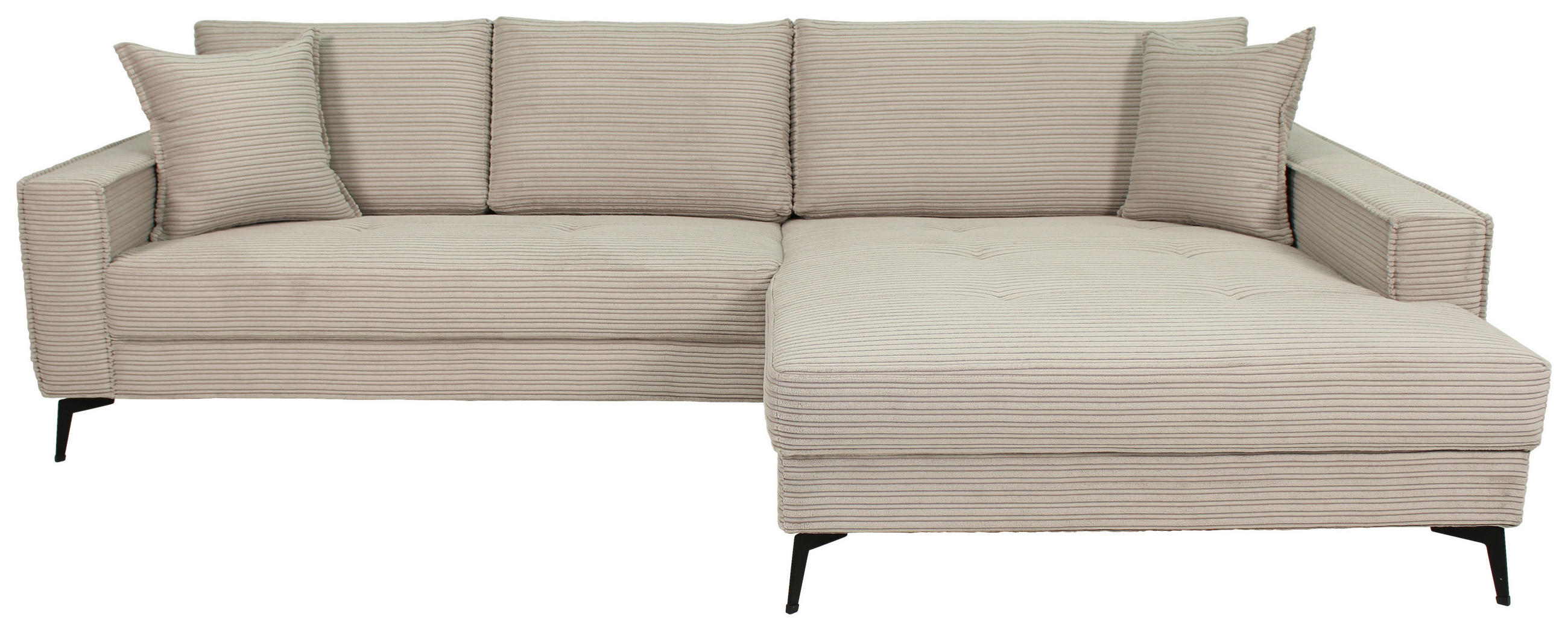 ECKSOFA Hellgrau, Beige  - Beige/Hellgrau, Trend, Textil (286/173cm) - P & B