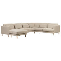 SOFFA i grå  - ek Bianco/grå, Basics, metall/trä (331/84/165-256cm) - Novel