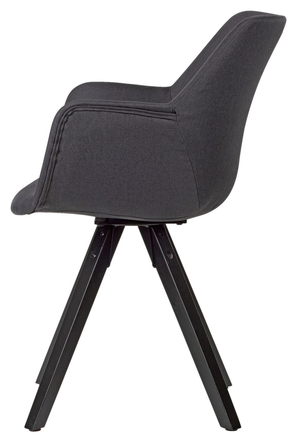 SET NASLANJAČEV, tekstil črna  - črna, Moderno, tekstil/les (54/85/58cm) - MID.YOU
