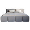 POLSTERBETT Lattenrost, Bettkasten 180/200 cm  in Hellgrau  - Hellgrau/Schwarz, Design, Holz/Textil (180/200cm) - Boxxx
