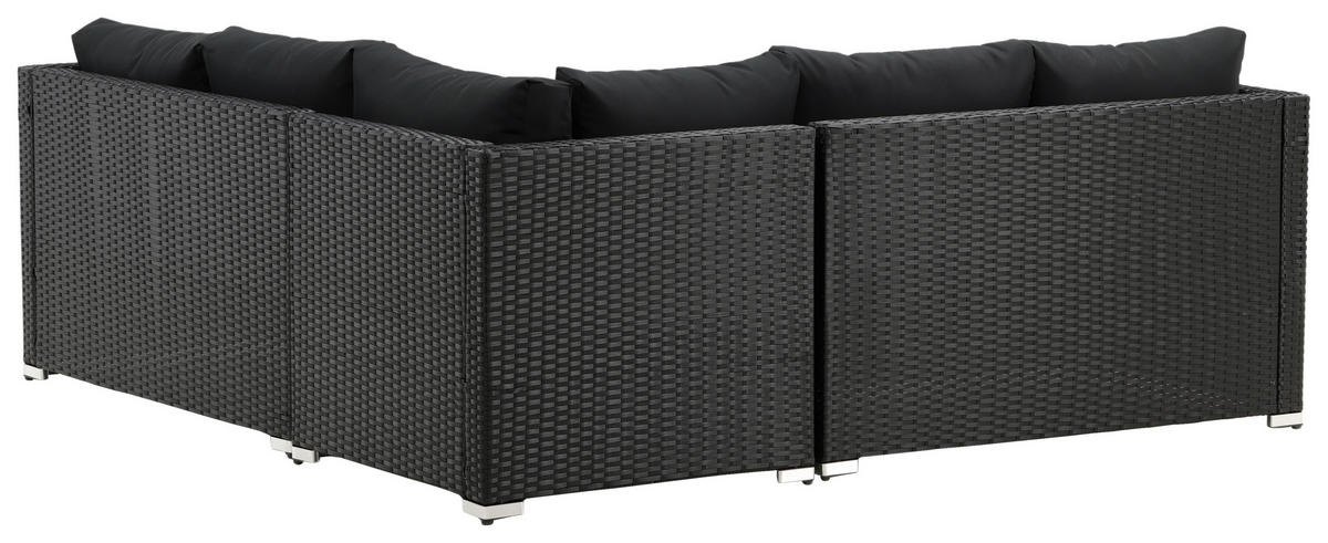 LOUNGEGRUPP  - svart, Klassisk, glas/textil - Gardenson