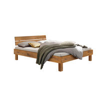 BETT 200/200 cm,  in Wildeiche,  - Wildeiche/Eichefarben, Natur, Holz (200/200cm) - Hasena
