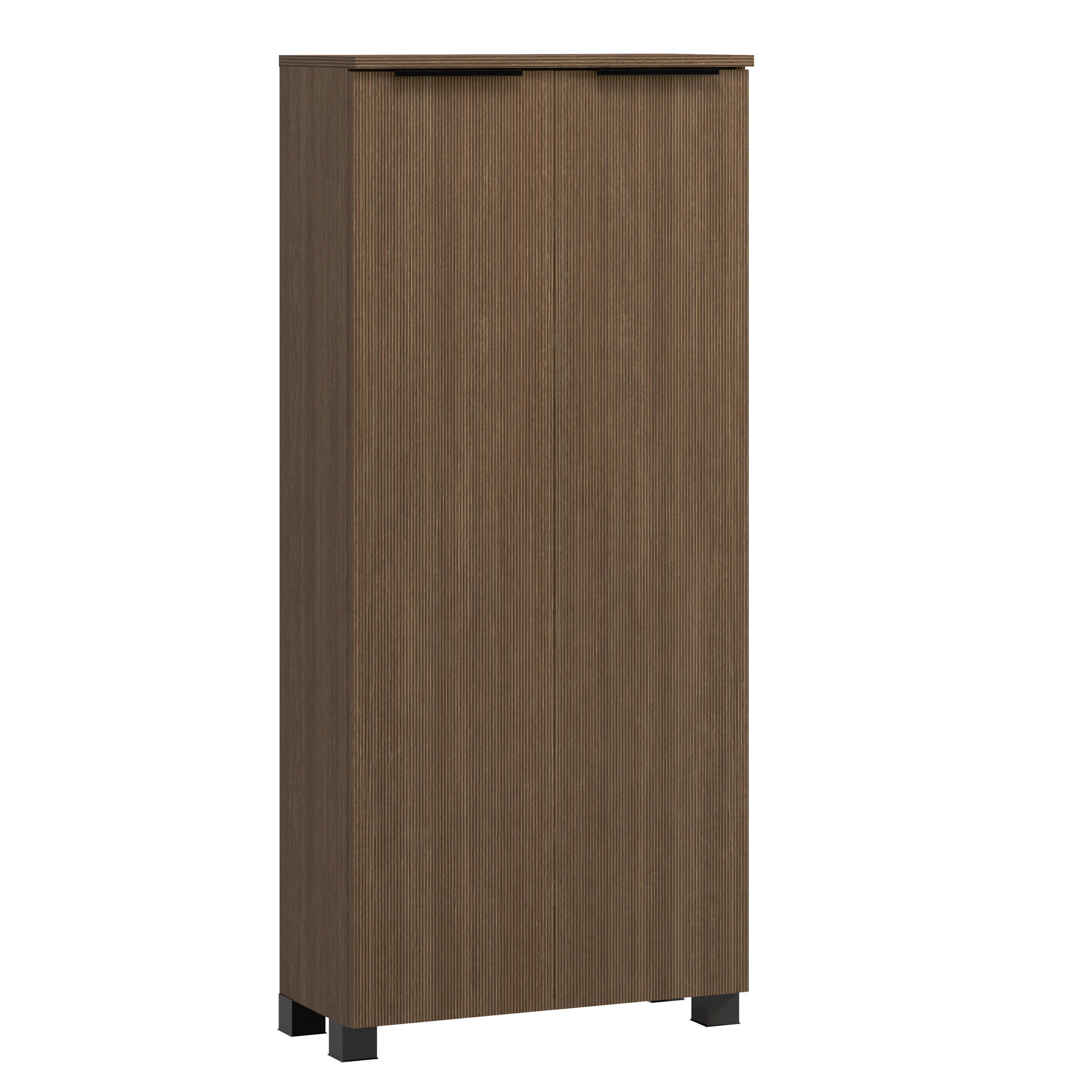 MIDISCHRANK 60/130/27 cm  - Dunkelbraun/Schwarz, Natur, Holzwerkstoff/Kunststoff (60/130/27cm) - Held
