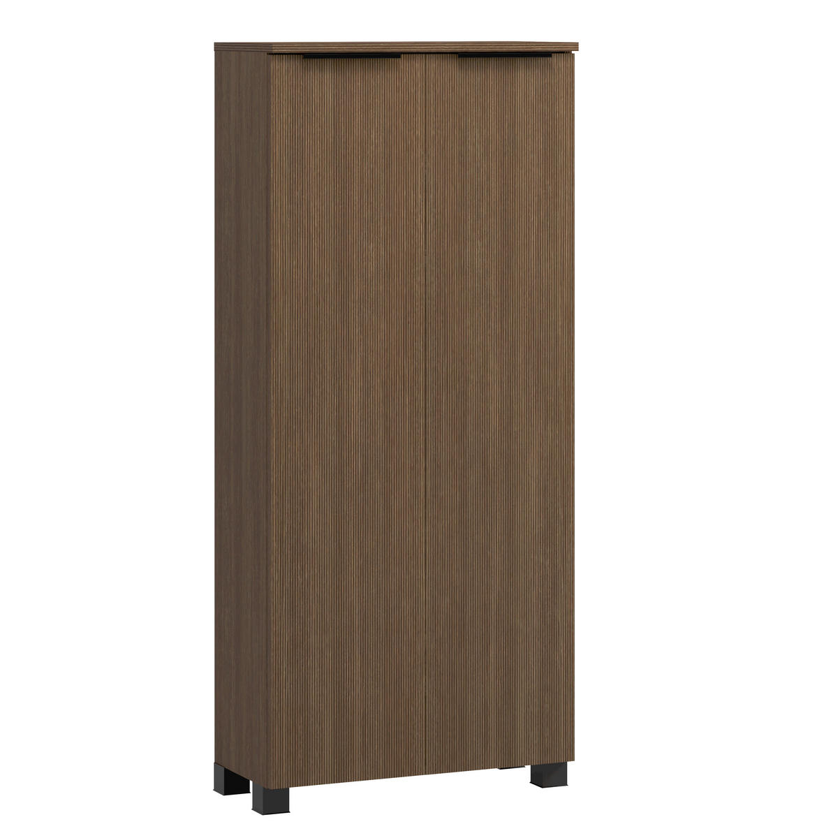 MIDISCHRANK 60/130/27 cm  - Dunkelbraun/Schwarz, Natur, Holzwerkstoff/Kunststoff (60/130/27cm) - Held