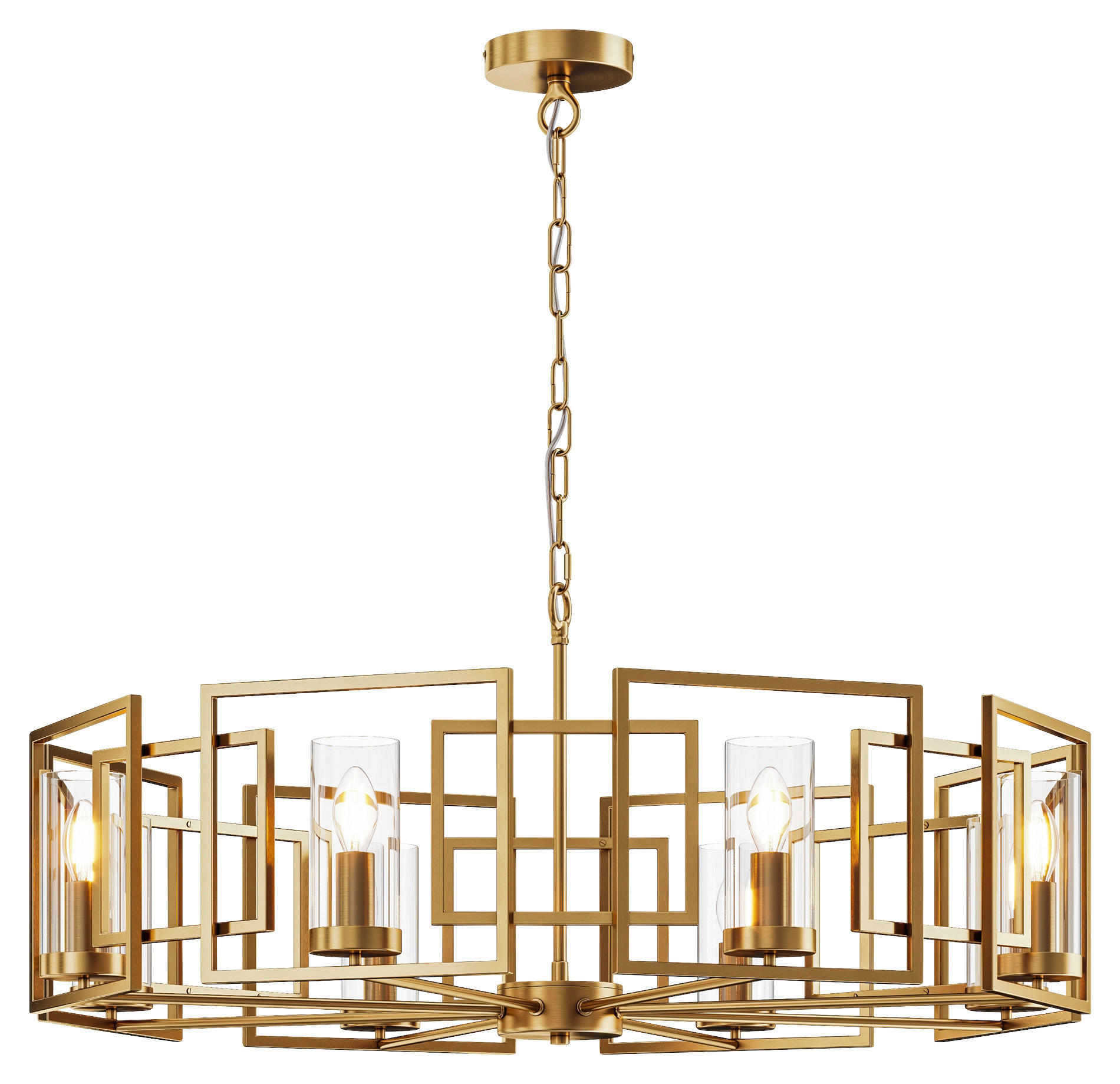KRONLEUCHTER 87,5/60,5 cm  - Goldfarben, Trend, Glas/Metall (87,5/60,5cm) - MAYTONI