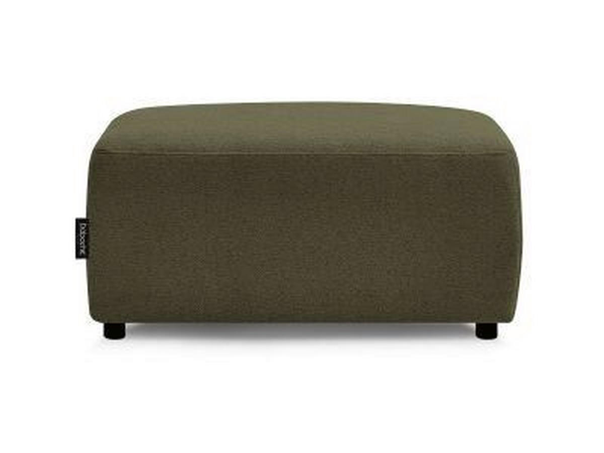 HOCKER ATILLA Flachgewebe Grün  - Schwarz/Grün, MODERN, Kunststoff/Textil (92/44/48cm)