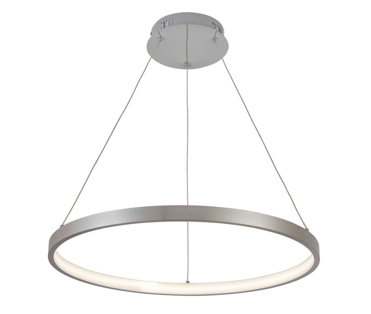 LED-HÄNGELEUCHTE 60/120 cm  - Alufarben, Design, Kunststoff/Metall (60/120cm) - Novel