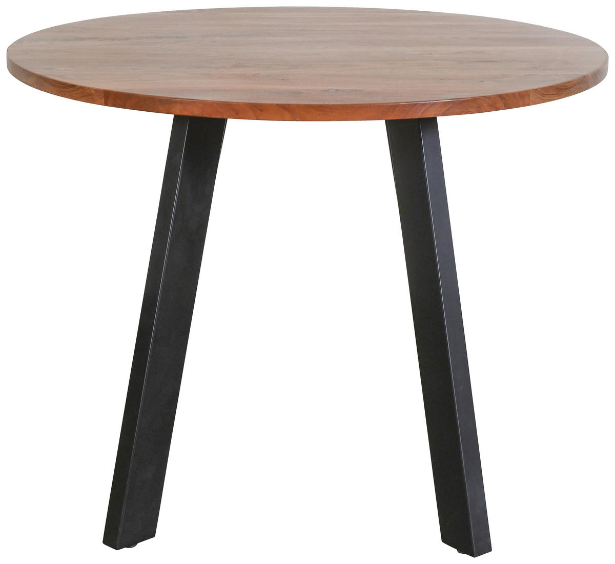 ESSTISCH in Holz, Metall 100/100/76 cm  - Schwarz/Braun, LIFESTYLE, Holz/Metall (100/100/76cm) - MID.YOU